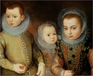 Crianças com gola tudor